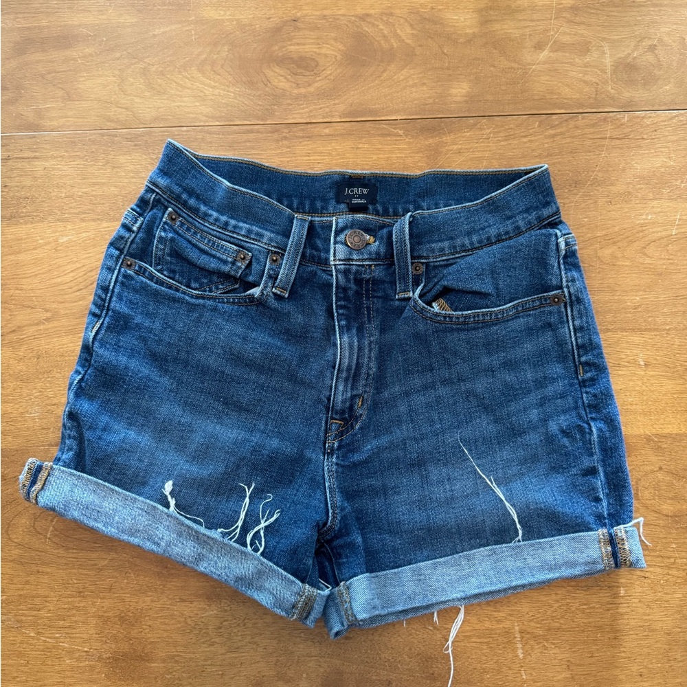 J. Crew Blue Jean Shorts with Rolled Cuffs